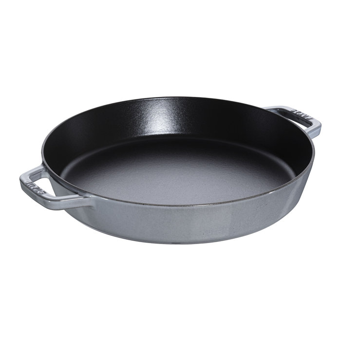 Staub 13inch Non Stick Cast Iron Double Handle Specialty Pan & Reviews